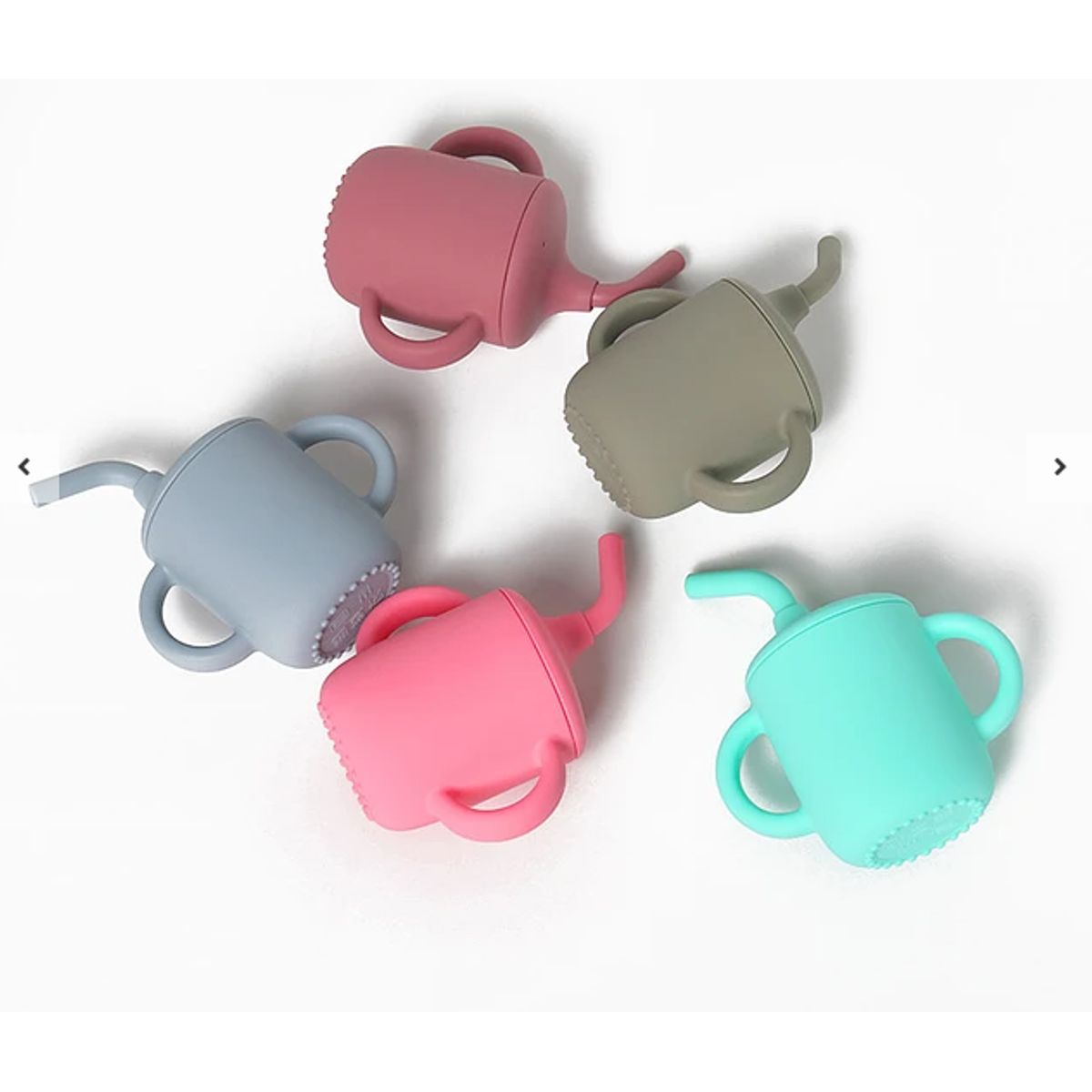 GENERICO - Vaso de silicona con bombilla rosa