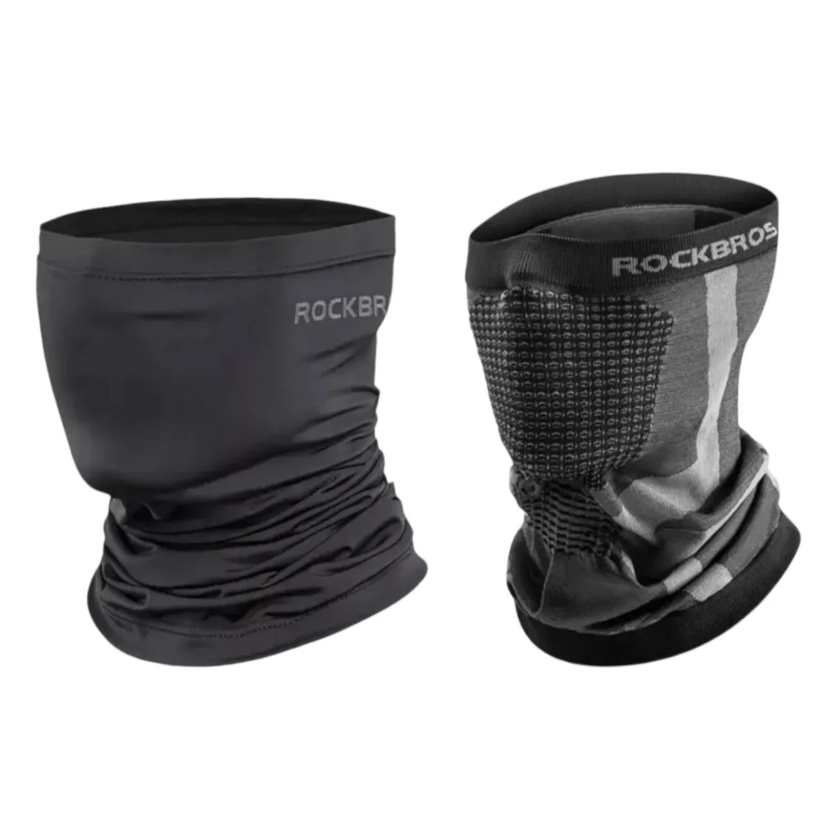 ROCKBROS - Pack 2 Cuello Elástico Bandana Rockbros Uv400 Respirable Gris / Negro Estándar