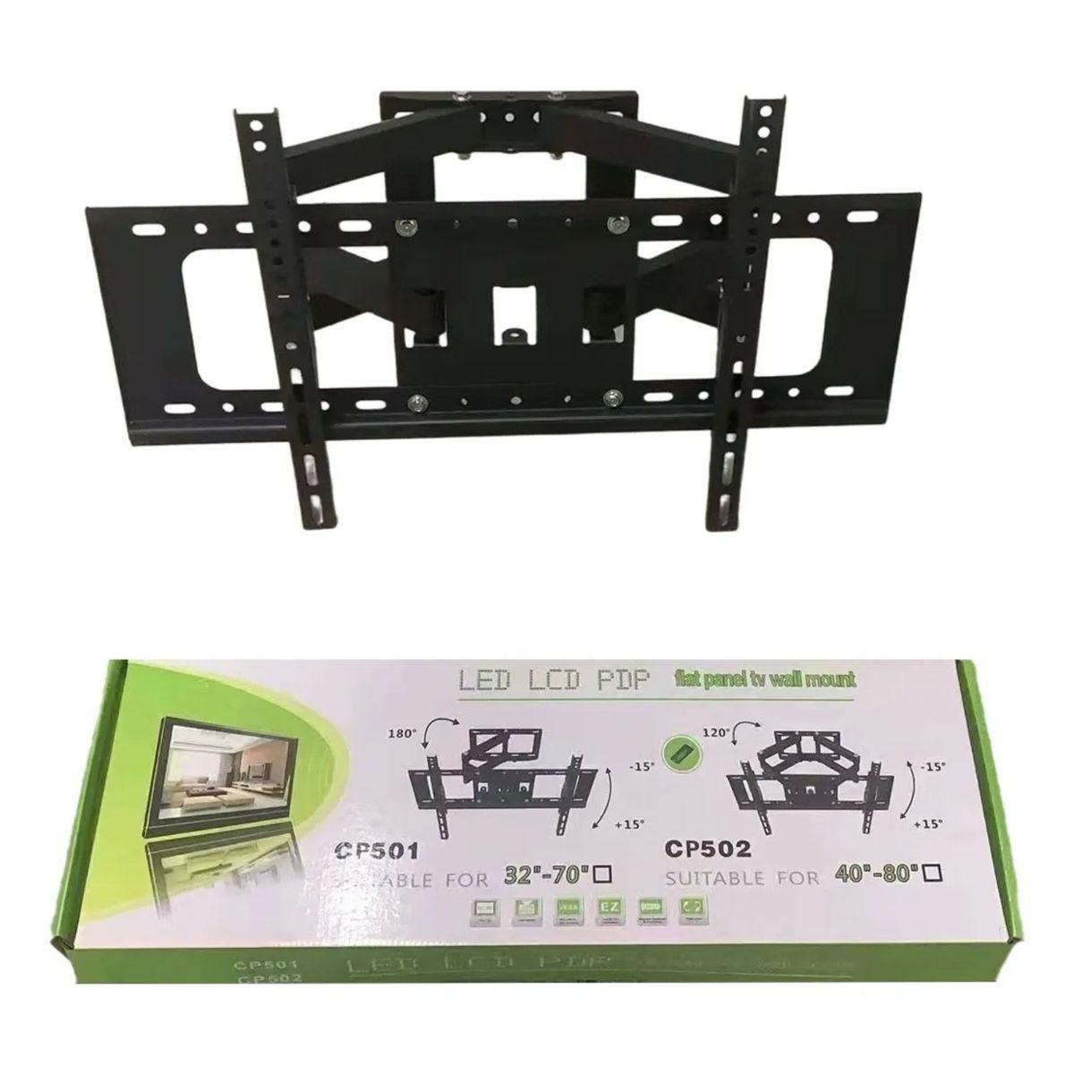 GENERICO - Soporte Doble Brazo para TV LCD LED Plasma 32-70