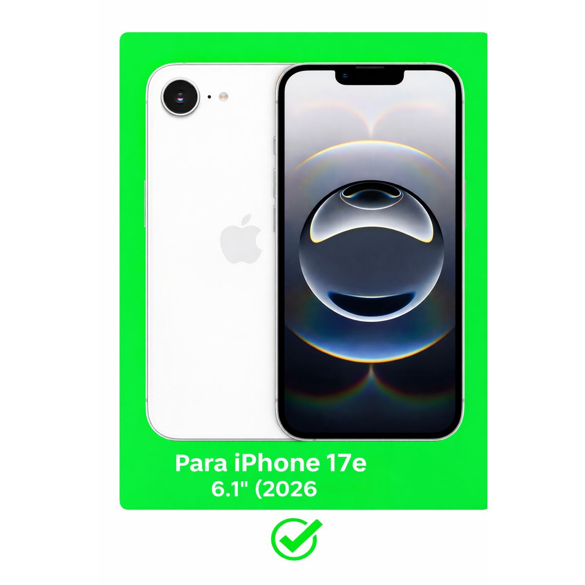 GENERICO - Carcasa Antigolpes Compatible Con iPhone 17e Goma Verde
