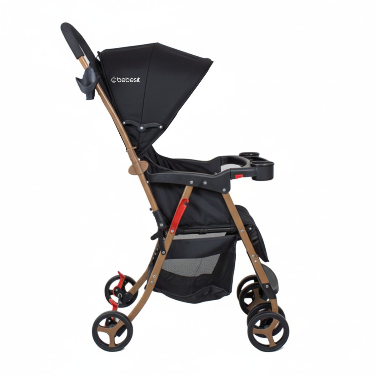 BEBESIT - Coche Paseo Twister Gold Negro