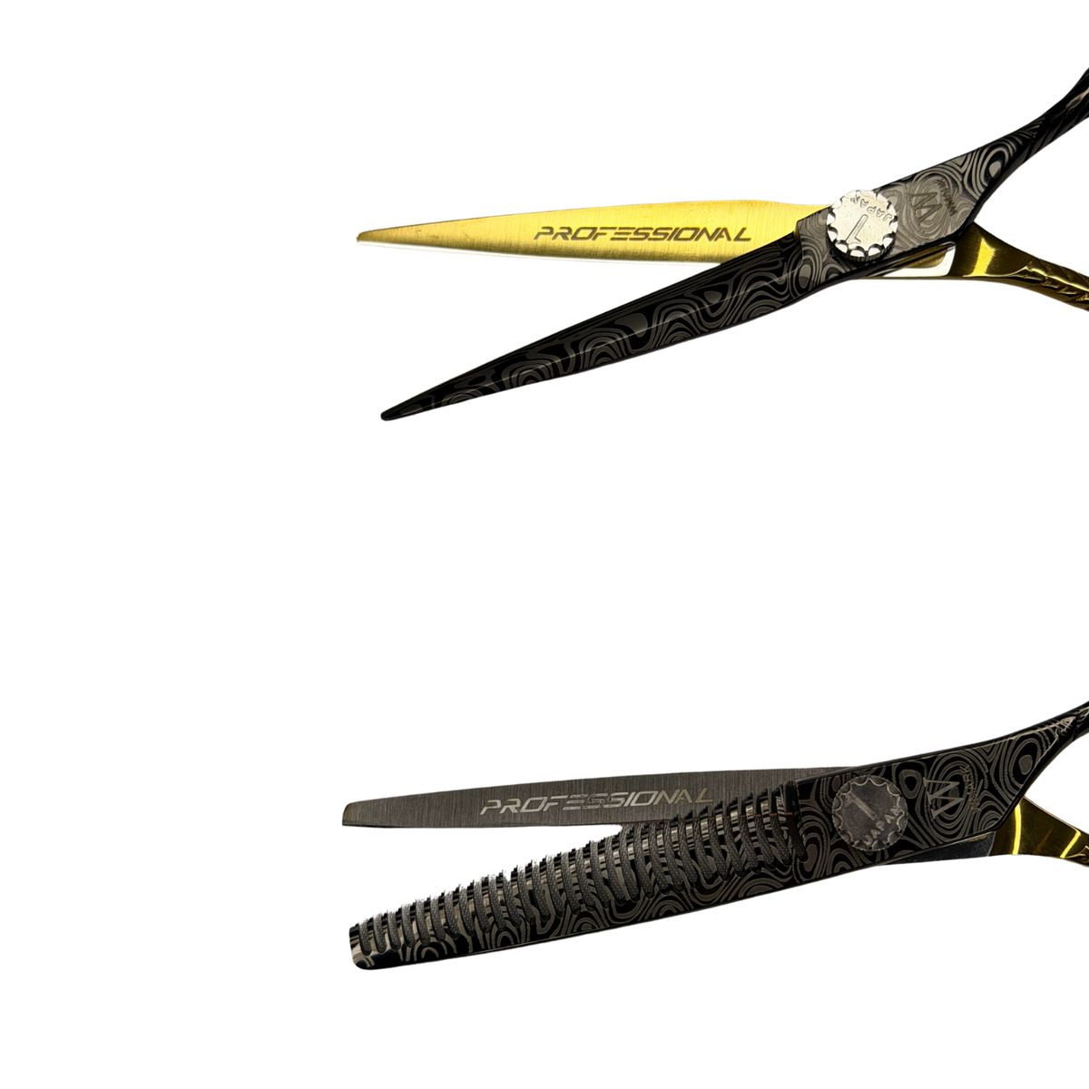 WMARK - Set de Tijeras Wmark Pro D96-PS024 6″ Con Negro Y Dorado