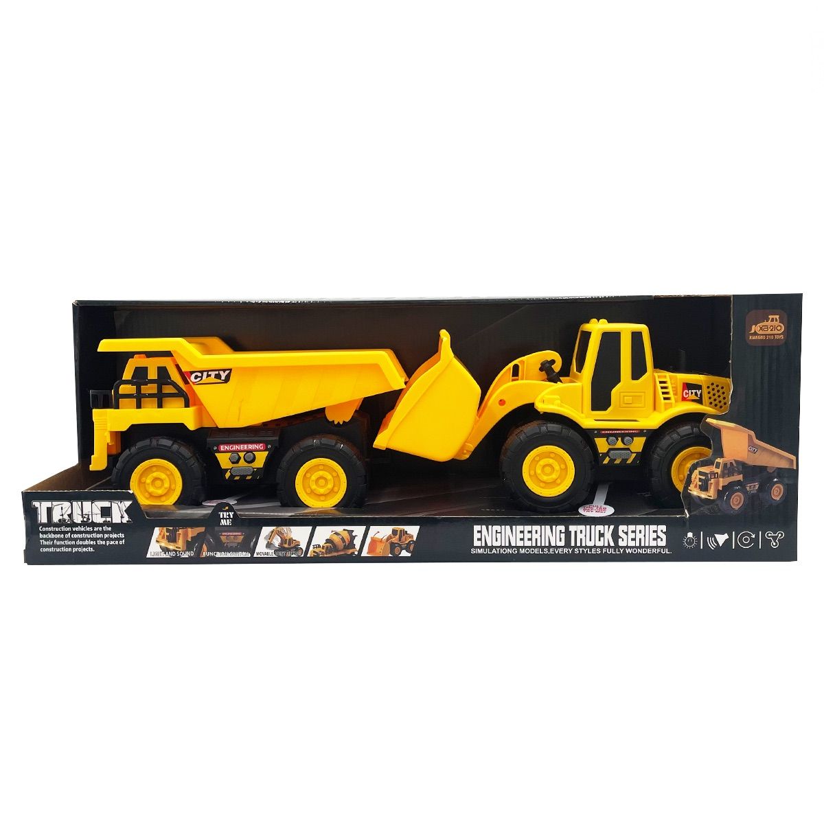 MAGNETICS - Camión de Construcción a Fricción Amarillo Magnetics