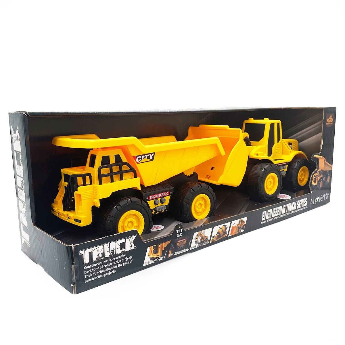 MAGNETICS - Camión de Construcción a Fricción Amarillo Magnetics