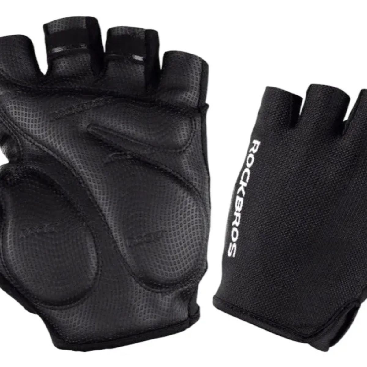 ROCKBROS - Pack Guantes Medio Dedo Bandana Elástica Ciclismo Rockbros Negro Xl