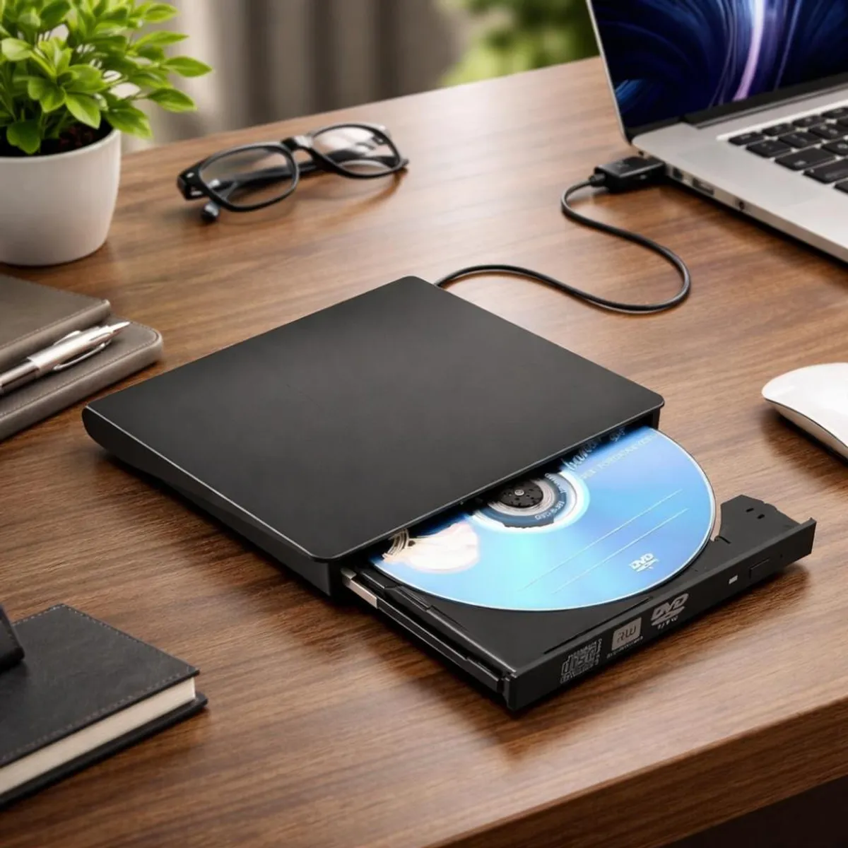 GENERICO - Grabadora Externa DVD CD USB Y C  3.0 para Computador
