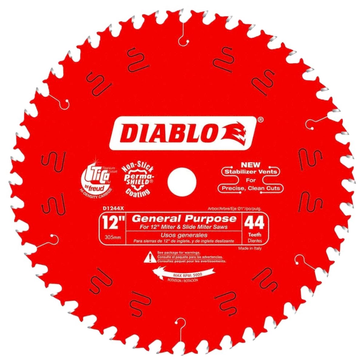 DIABLO - Disco Sierra Circular 12” 44 Dientes Madera Diablo D1244X