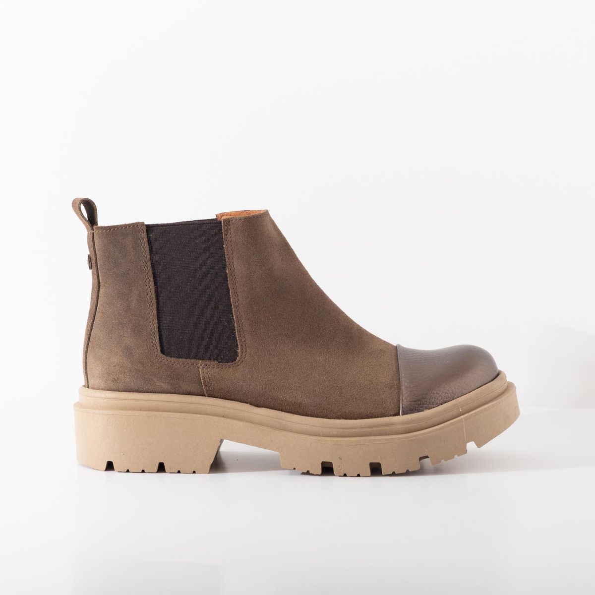 GIANI DAFIRENZE - Botin Cuero Mujer Isabel Taupe Metalico