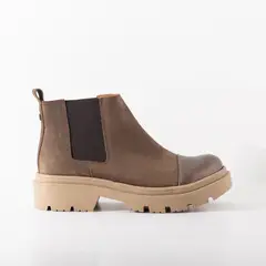 GIANI DAFIRENZE - Botin Cuero Mujer Isabel Taupe Metalico