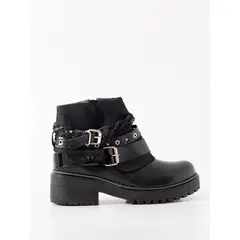 GIANI DAFIRENZE - Botin Cuero Mujer Queltehue Negro