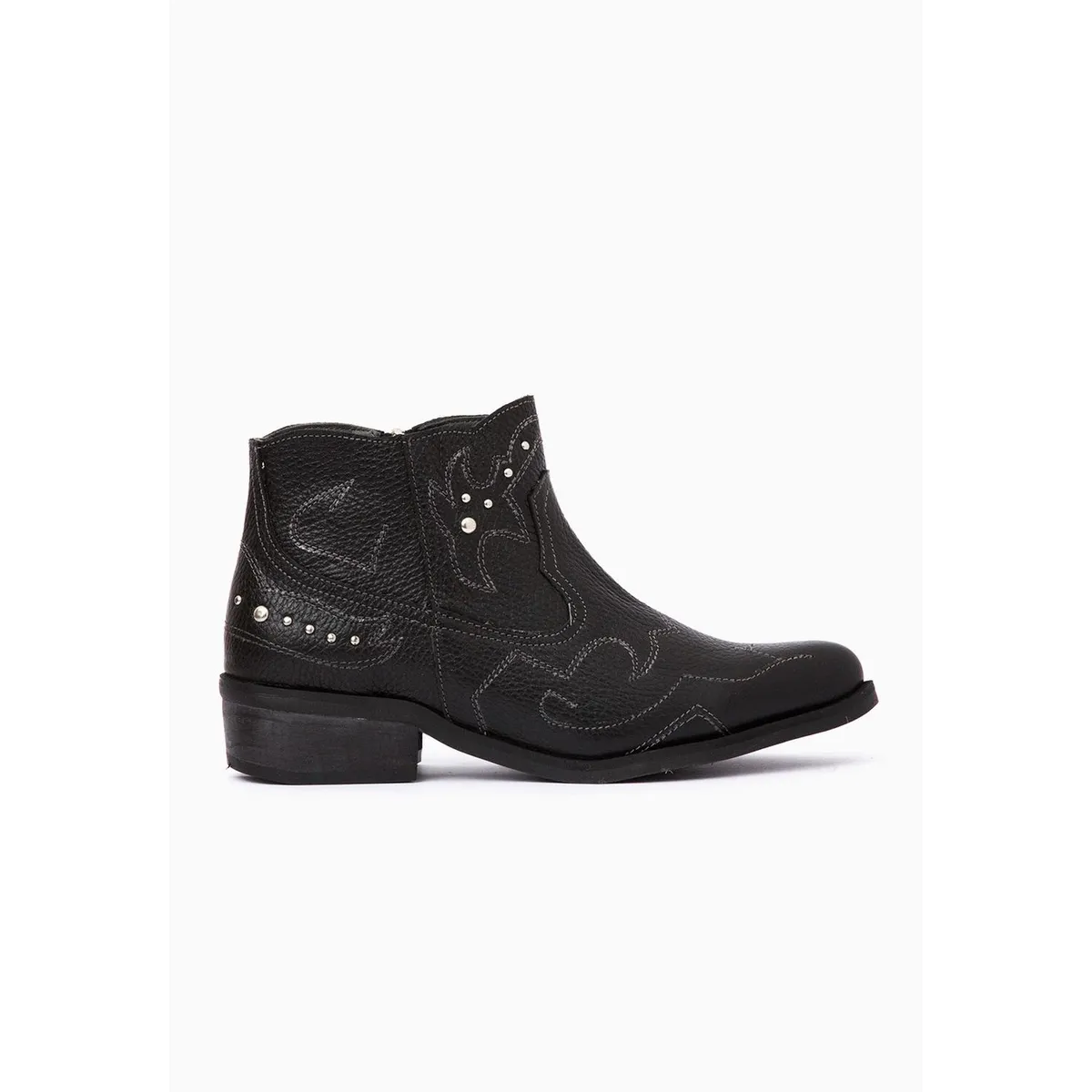 GIANI DAFIRENZE - Botin Cuero Mujer Zapador Negro