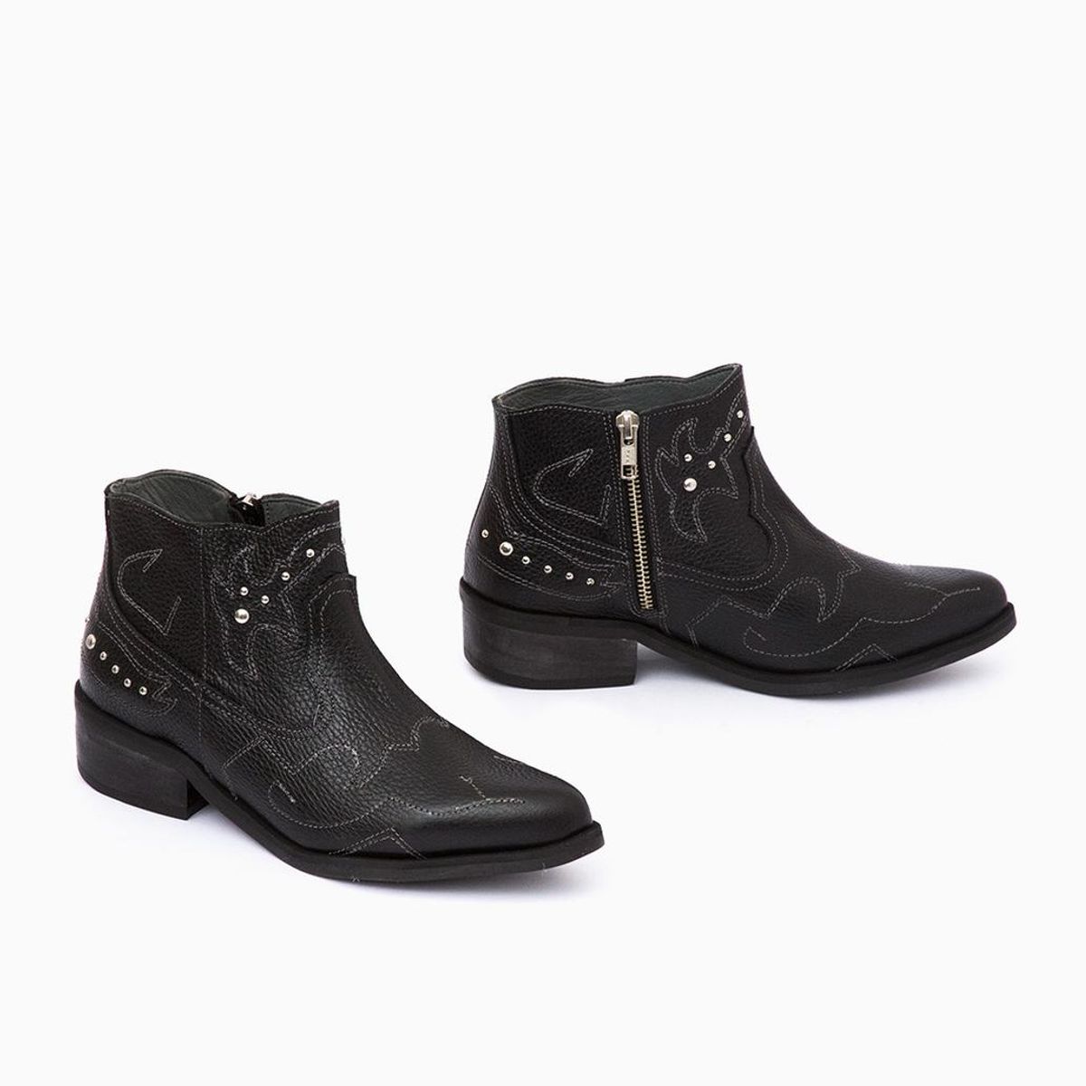 GIANI DAFIRENZE - Botin Cuero Mujer Zapador Negro