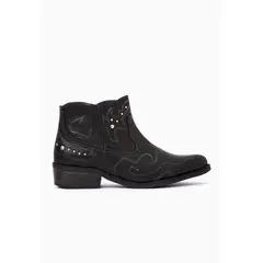 GIANI DAFIRENZE - Botin Cuero Mujer Zapador Negro