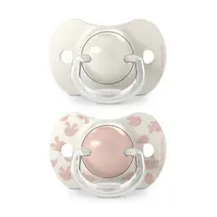 SUAVINEX - Chupete 6-18 Meses Fisiológico Silicona Birdies Rosa