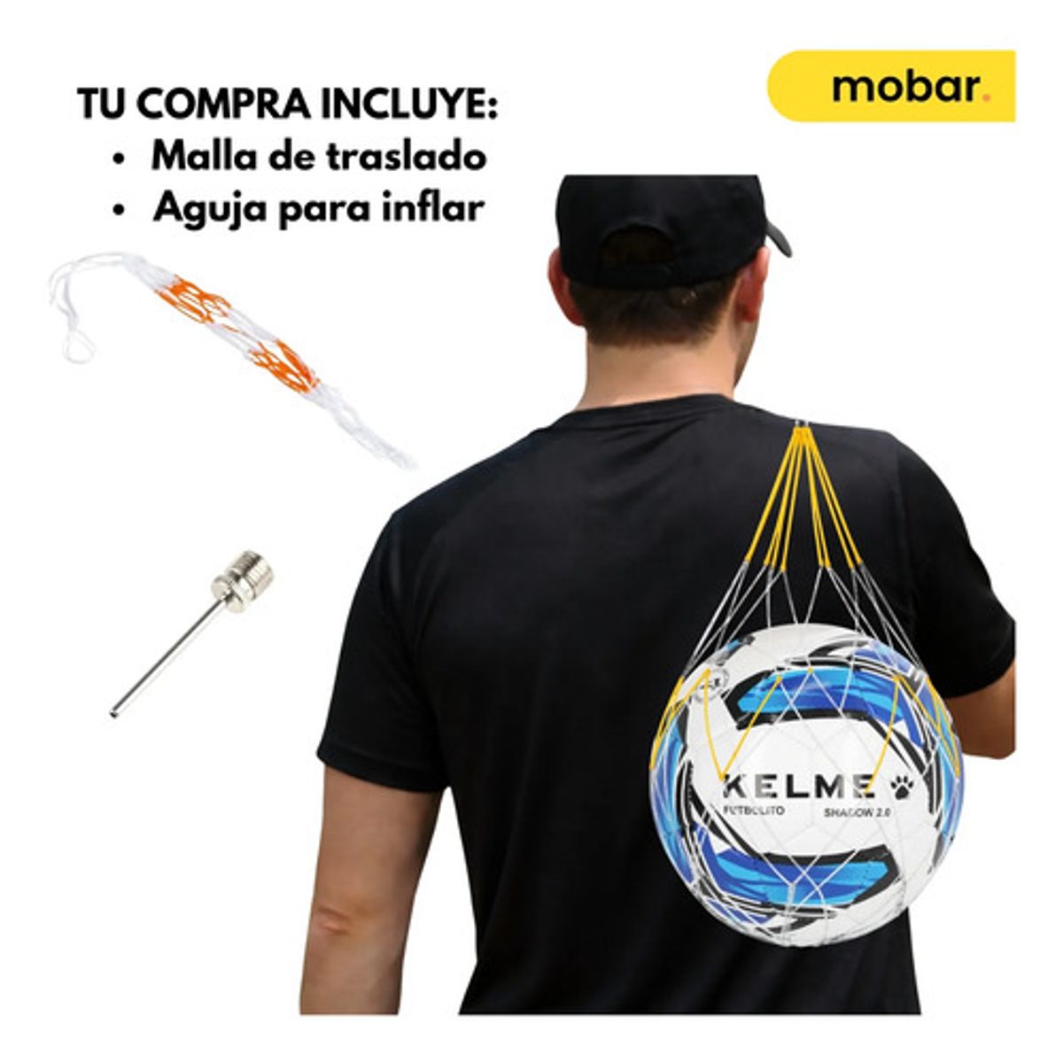 KELME - Balon Pelota Futbolito N° 4 Kelme Shadow 2.0 Bote Bajo Blanco/Azul