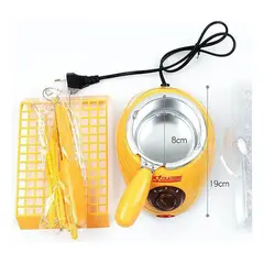 IRM - Fondue Maquina De Amarilla Olla De Aluminio Con Accesorios Y Chocolate Eventos En El Hogar