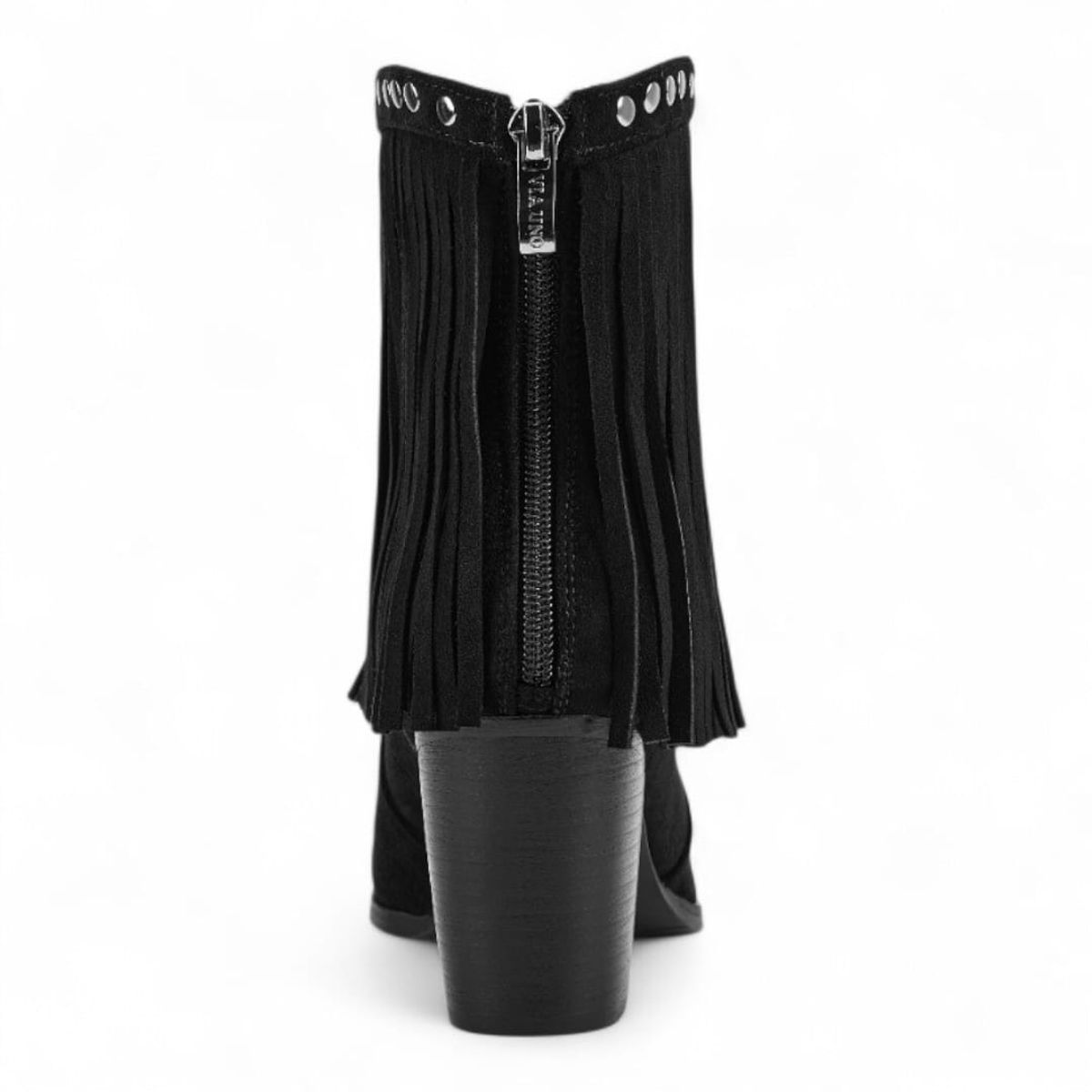 VIA UNO - Botin Mujer Via Uno WestWinter Wrangler Negro