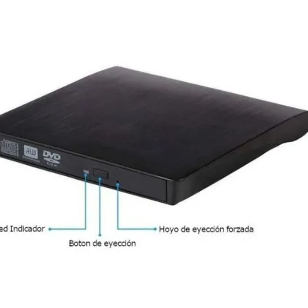 GENERICO - Grabador externo dvd cd lector usb pc