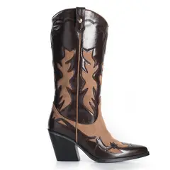 VIA UNO - Bota Mujer WestWinter Glacier Marron/Taupe