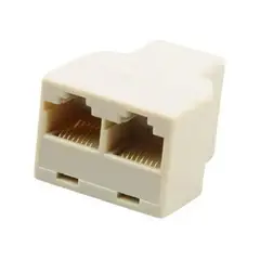 GENERICO - Adaptador DUAL Splitter Rj45 Cat5 6 Lan 1 A 2