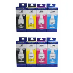 PACIFIC COLOR - Pack X2 Tintas Compatibles Canon Gi 190 G2110 G3110 G4110