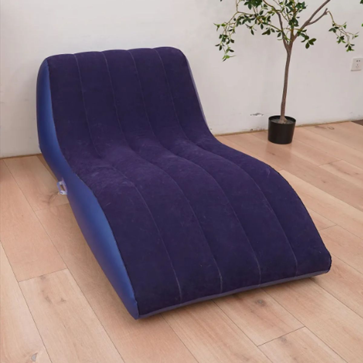 GENERICO - Sofá Inflable Tipo Puff Cómodo Práctico Multfuncional Azul