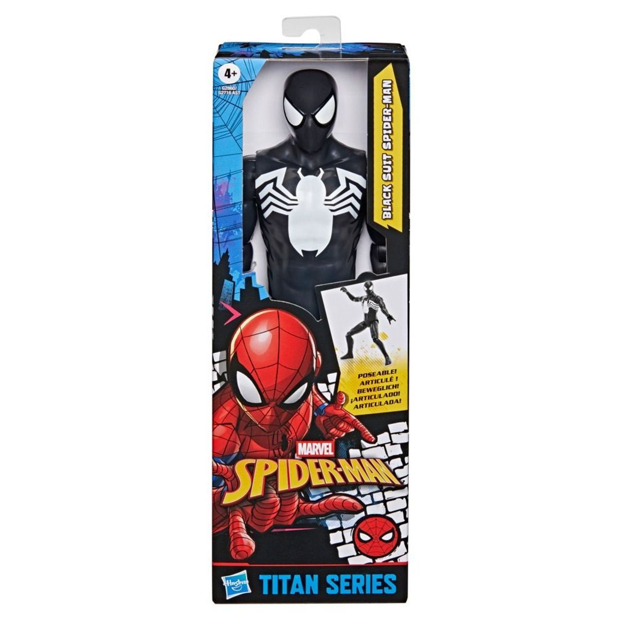 SPIDERMAN - Figura de Acción Spider-Man Titan Series Spider-Man con traje negro