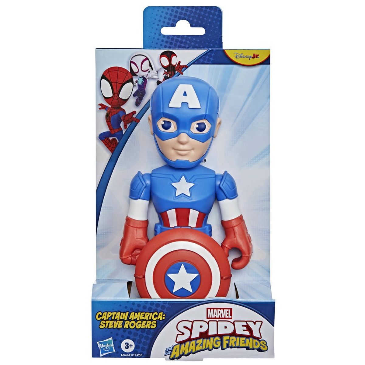 SPIDERMAN - Figura de Acción Spidey and his Amazing Friends Capitán América Steve Rogers