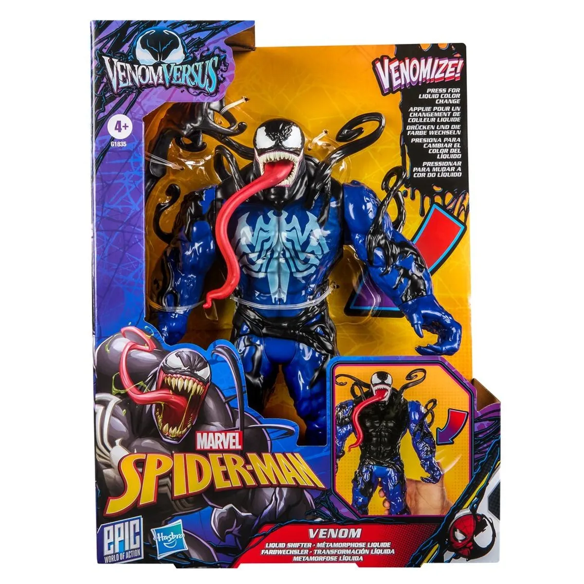 MARVEL - Figura Spider-Man VenomVersus Transformación Líquida Venom