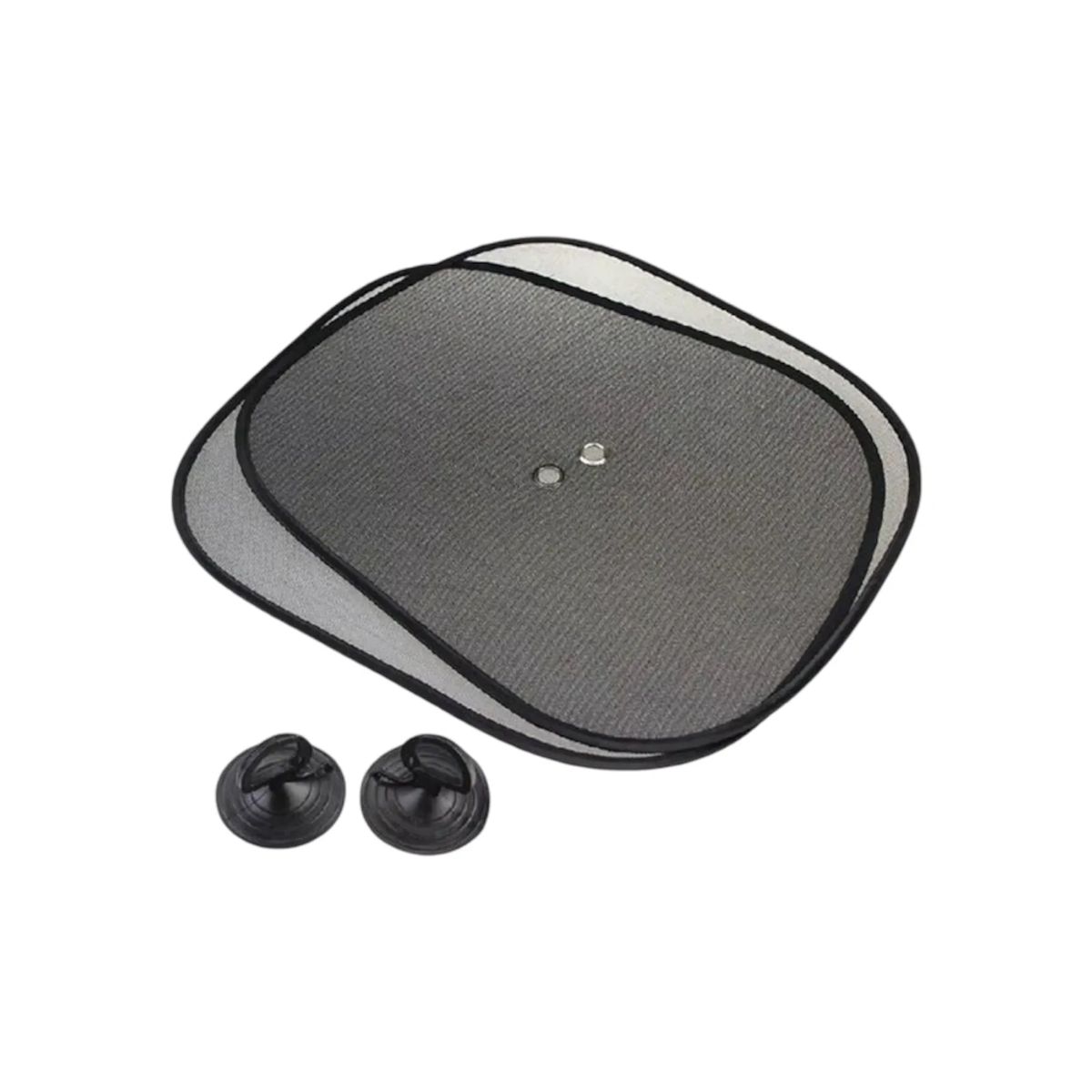 GENERICO - Set 2 Sombrilla de Malla Negro Lateral 44 x 36 cm