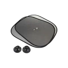GENERICO - Set 2 Sombrilla de Malla Negro Lateral 44 x 36 cm