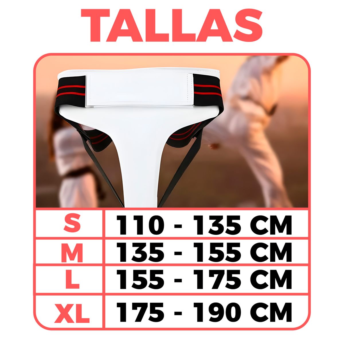 GENERICO - Protector Entrepierna Ingle Mujer Taekwondo Karate Sanda Talla XL