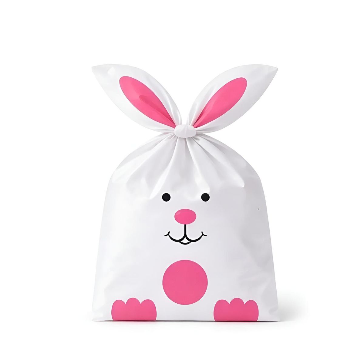 PASTELERIUSCL - 50 Bolsas De Plástico Para Dulces De Pascua Bolsa Con Diseño De Conejo De Pascua 22x13cm Bolsas - Rosa - 22X13CM