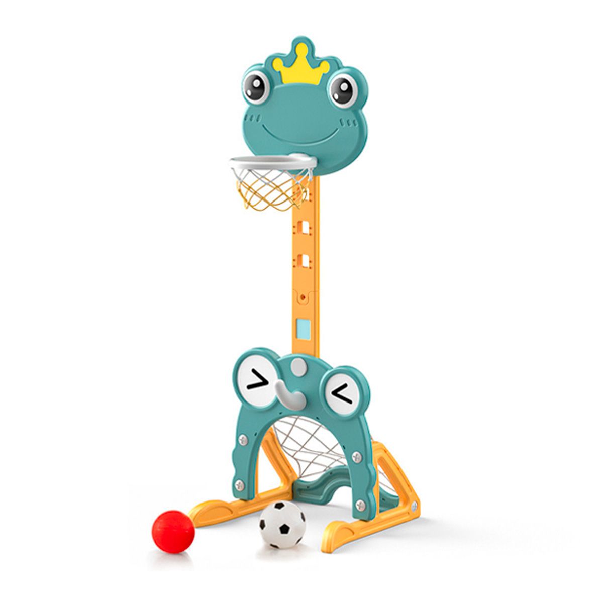SDFIT - Kit Juguete Baloncesto Futbol Aros 3 En 1 Juego Interior Casa – BG002 – EJ002