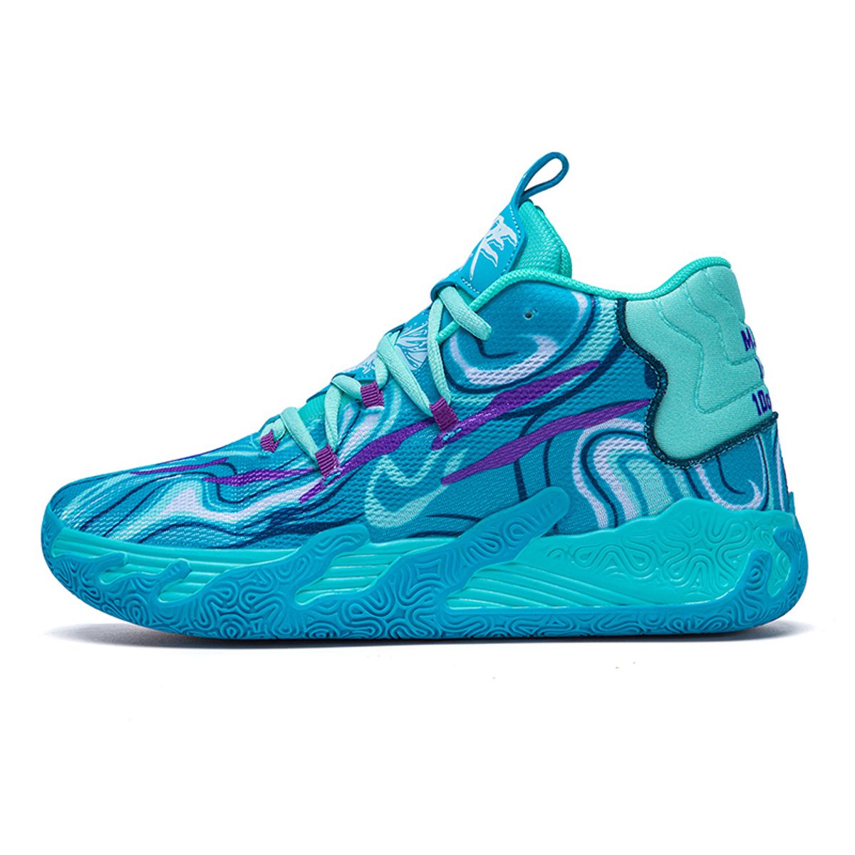 SHANDIAN - Zapatillas deportivas de baloncesto para hombre básquetbol Violeta