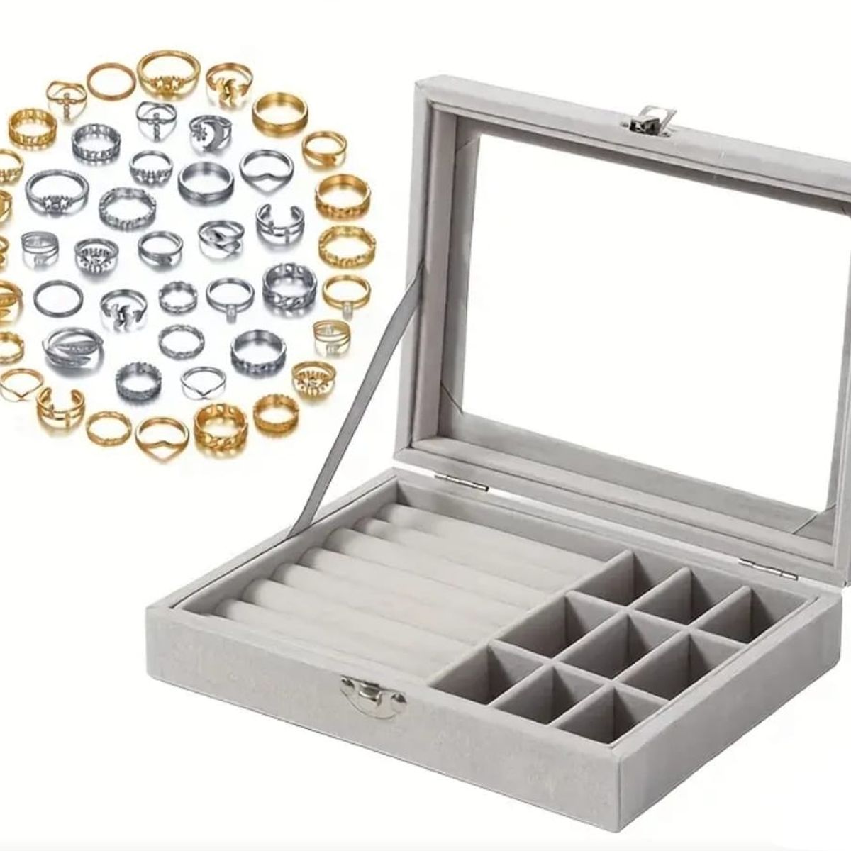GENERICO - Joyero Organizador de Joyas para Collares, Anillos y Accesorios