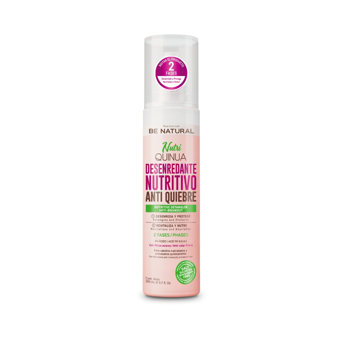 PLACENTA LIFE BE NATURAL - Desenredante Nutri Quinua Be Natural 350ml