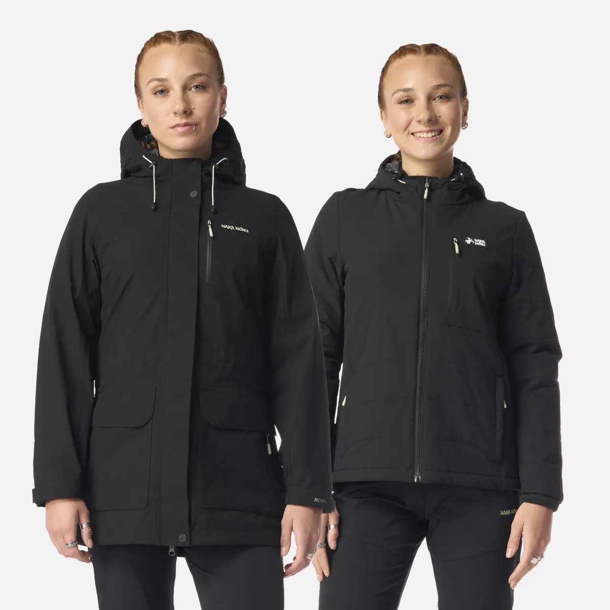 HAKA HONU - Chaqueta Mujer Perro Guapo Pro Negro Haka Honu