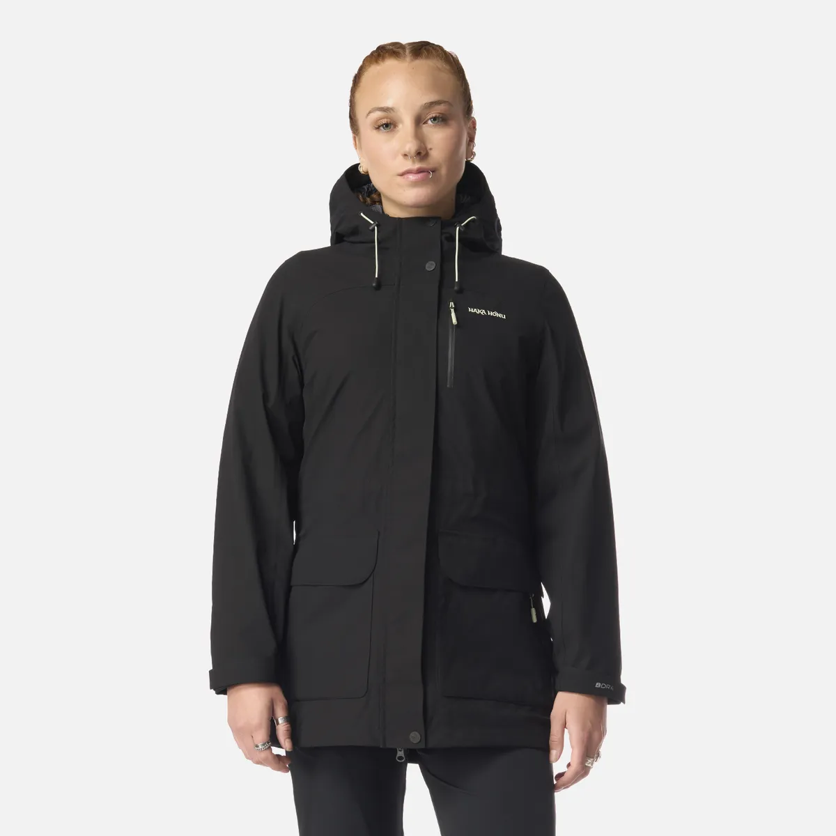 HAKA HONU - Chaqueta Mujer Perro Guapo Pro Negro Haka Honu