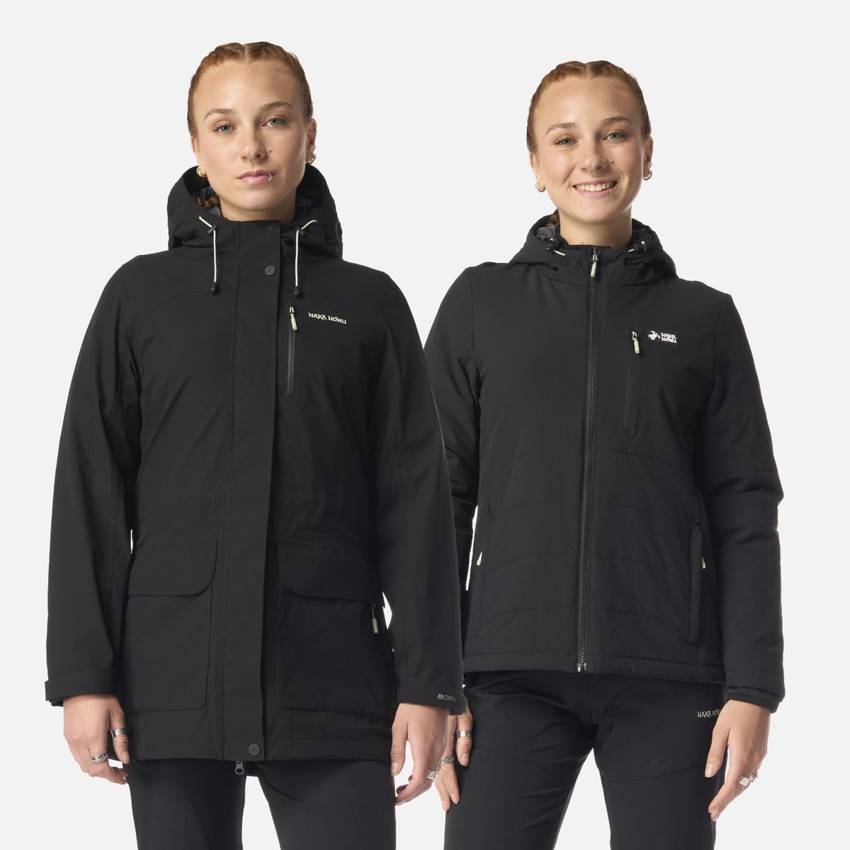 HAKA HONU - Chaqueta Mujer Perro Guapo Pro Negro Haka Honu
