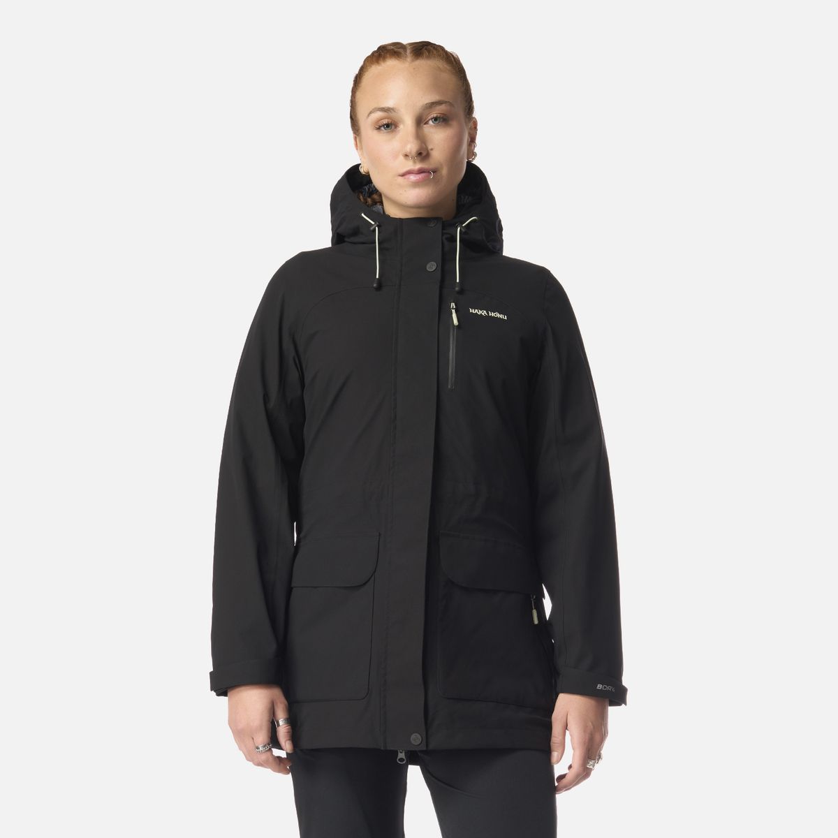 HAKA HONU - Chaqueta Mujer Perro Guapo Pro Negro Haka Honu