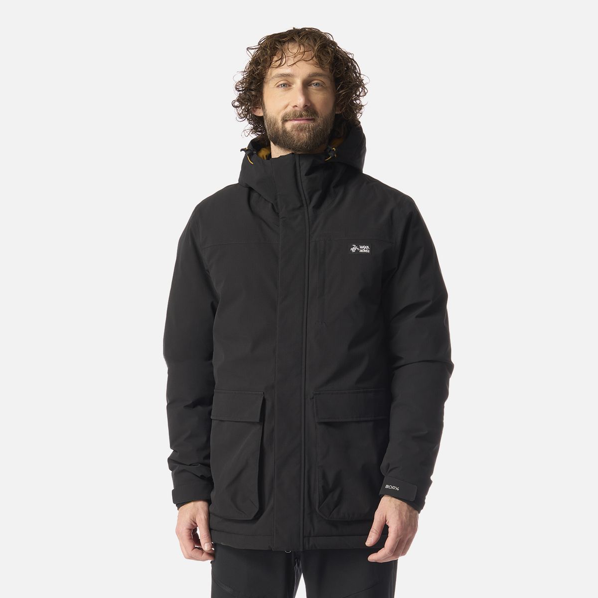 HAKA HONU - Chaqueta Hombre Diluvio Negro Haka Honu