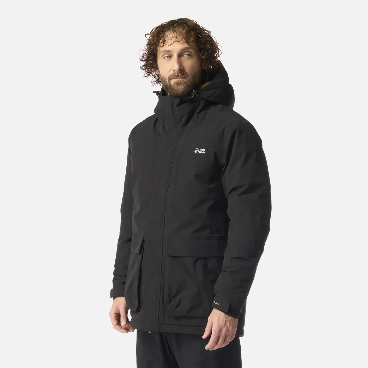 HAKA HONU - Chaqueta Hombre Diluvio Negro Haka Honu