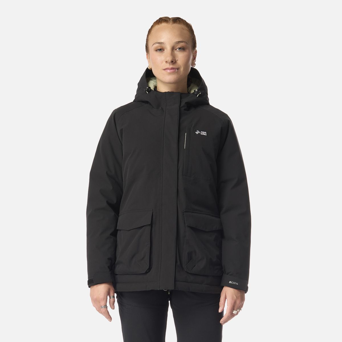 HAKA HONU - Chaqueta Mujer Diluvio Negro Haka Honu