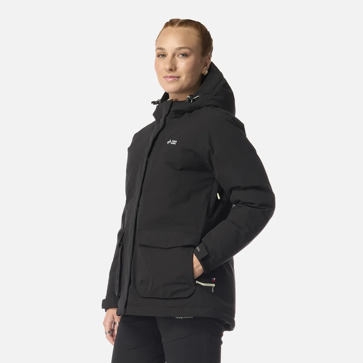 HAKA HONU - Chaqueta Mujer Diluvio Negro Haka Honu