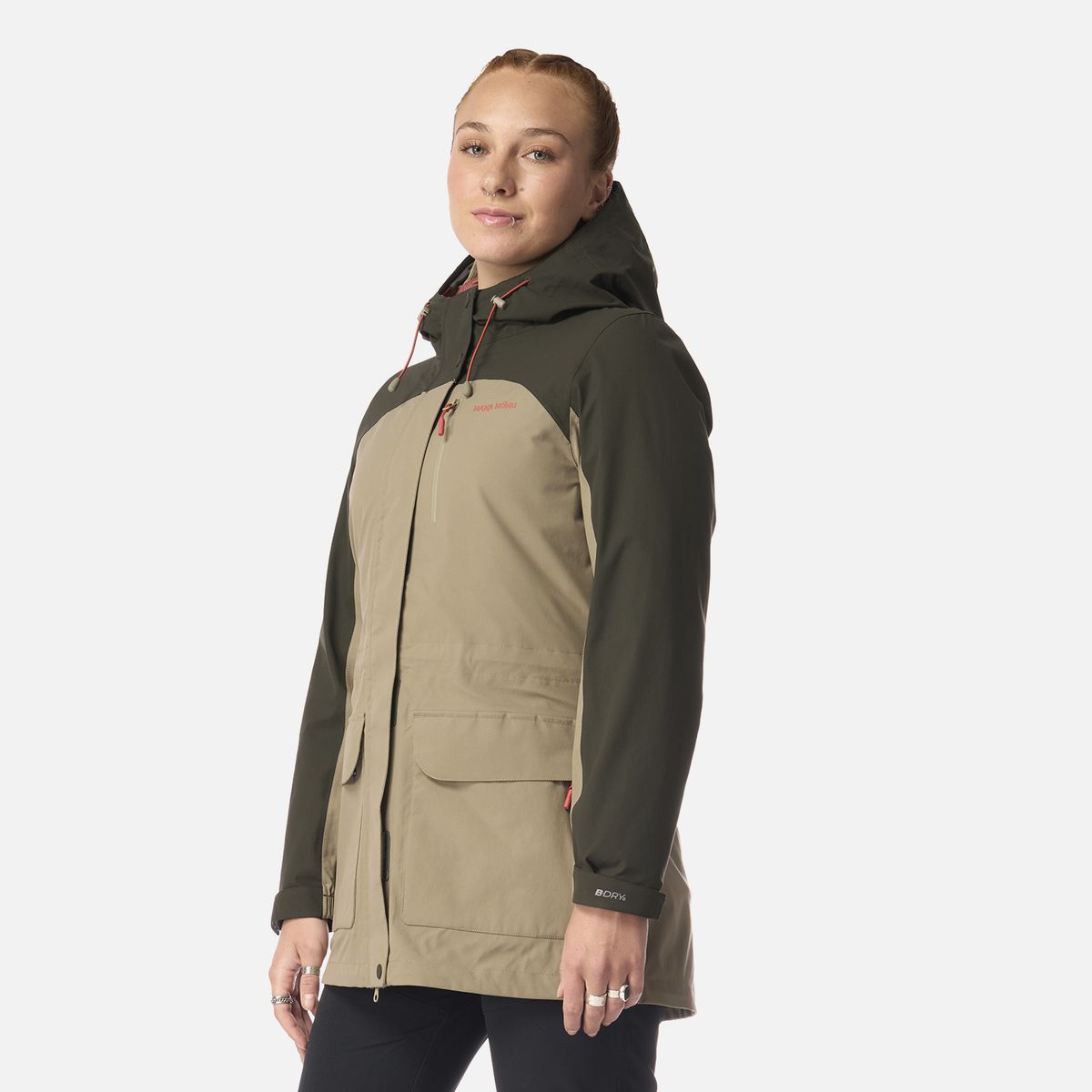 HAKA HONU - Chaqueta Mujer Perro Guapo Pro Verde Oliva Haka Honu