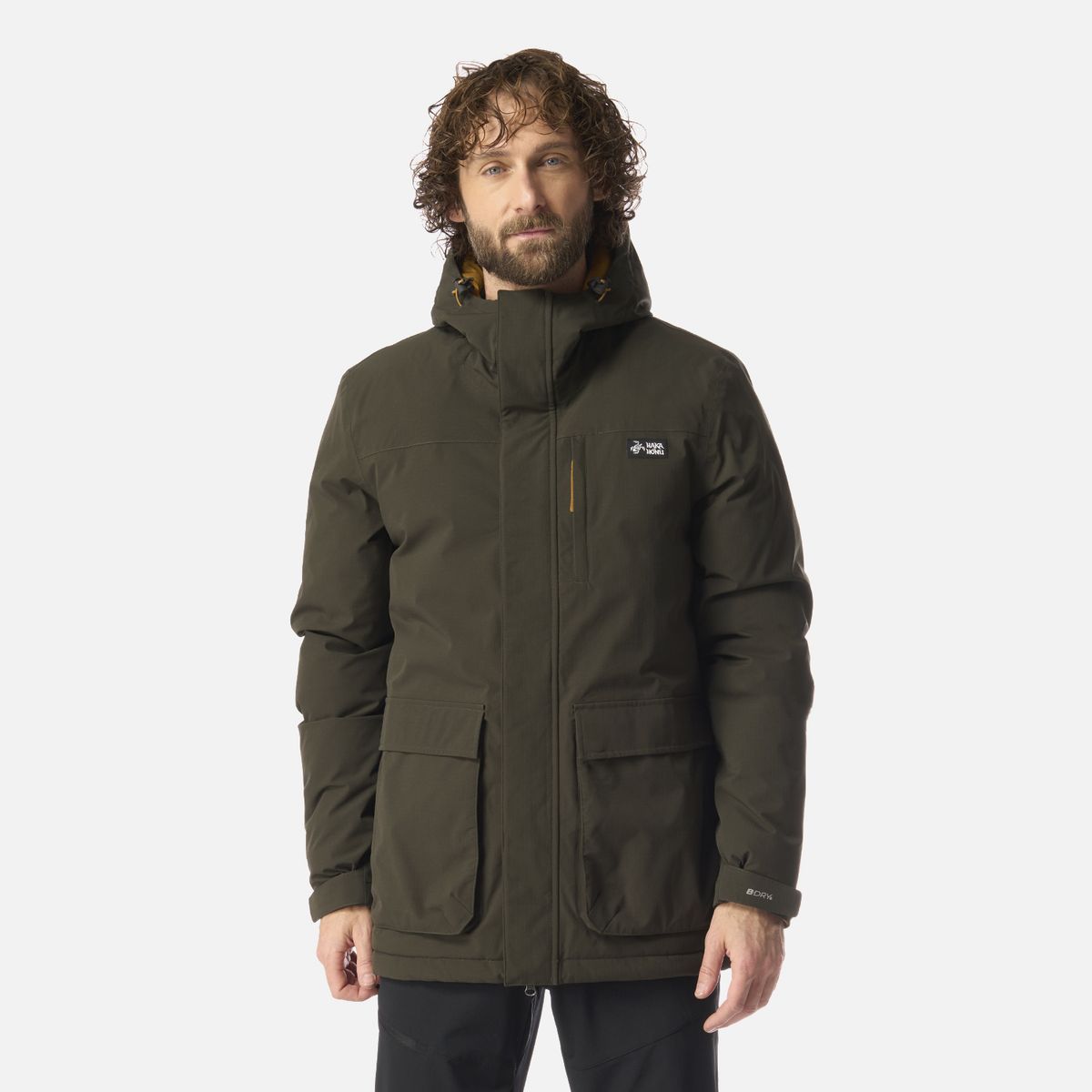 HAKA HONU - Chaqueta Hombre Diluvio Verde Militar Haka Honu