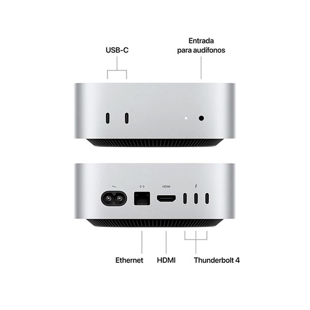 APPLE - Apple Mac Mini M4 16GB 256GB SSD Mac OS Gris