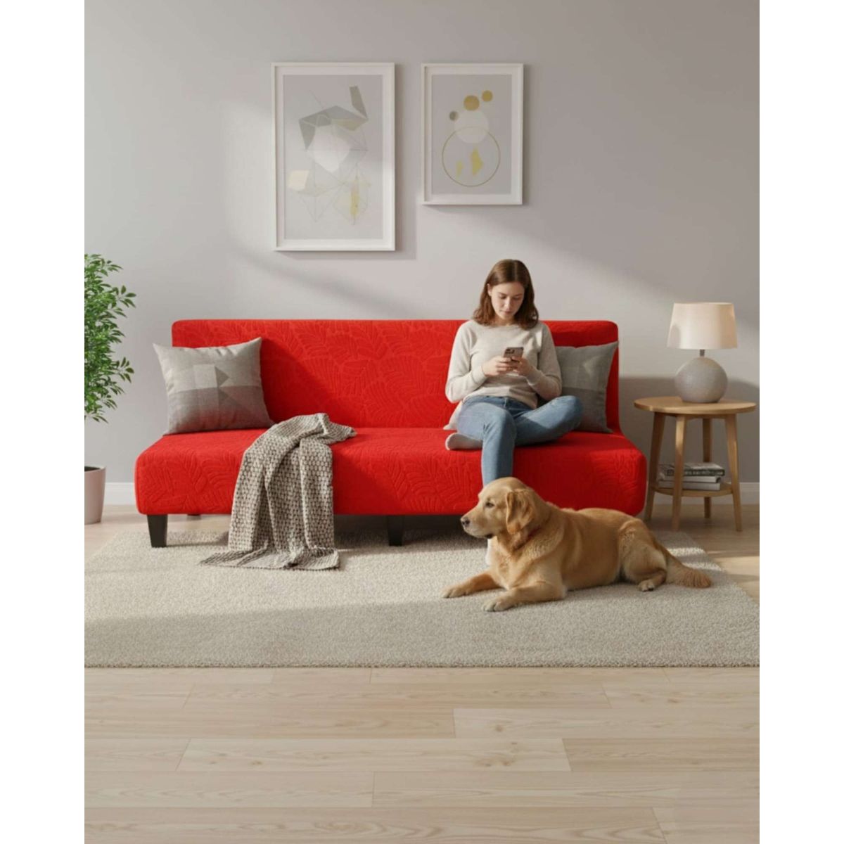 GENERICO - Protector de Futón de Relieve Esculpido resiste y duradera