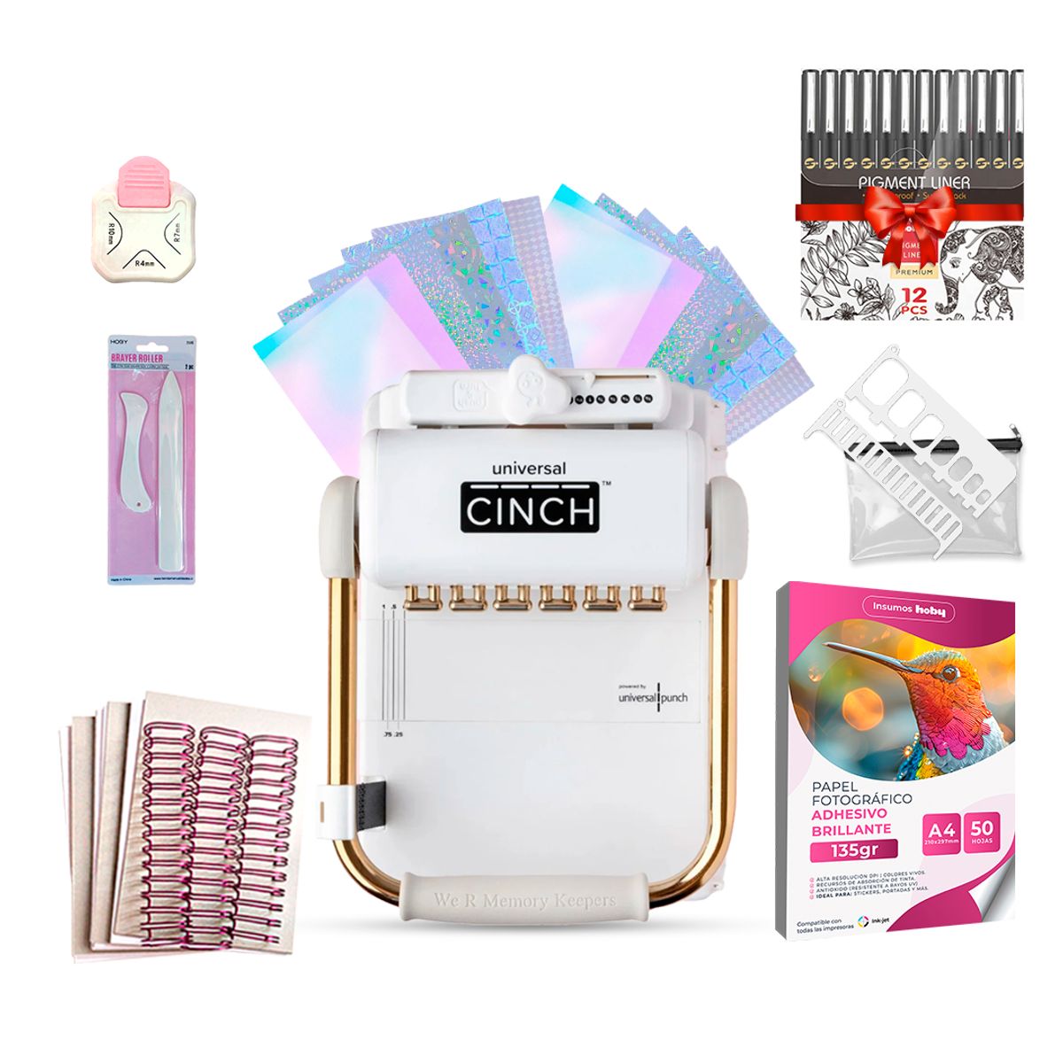 CINCH - Kit Encuadernadora Universal Cinch + insumos iniciales